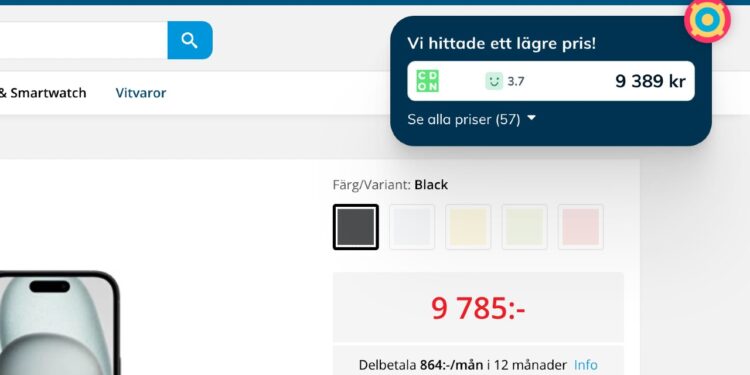 Prisjakt Browser Extension