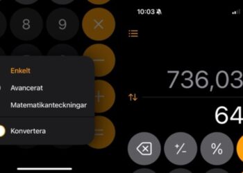 Konvertera valuta i Kalkylator-appen på iPhone